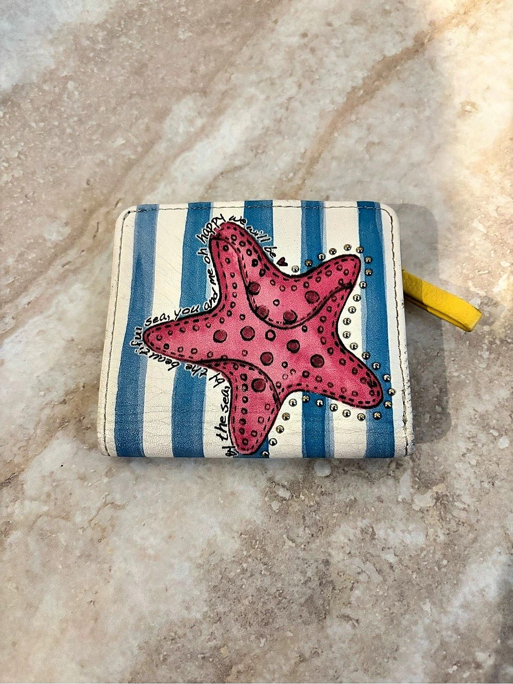 Brighton By the Sea Striped Starfish Bi-fold Wallet